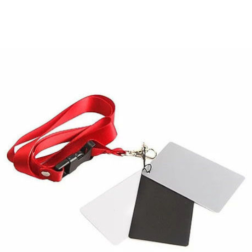 White Balance Card (Grey, White, Black)