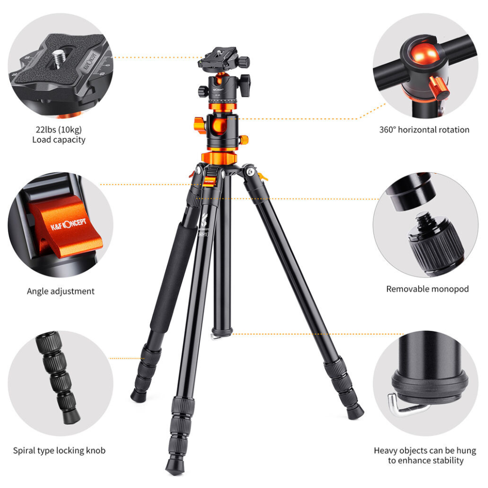 KNF Concept SA254T1 Horizontal Arm Tripod Monopod