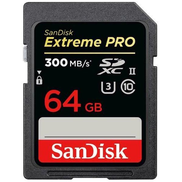 SanDisk 64GB Extreme PRO UHS-II SDXC Memory Card 300 MB/s