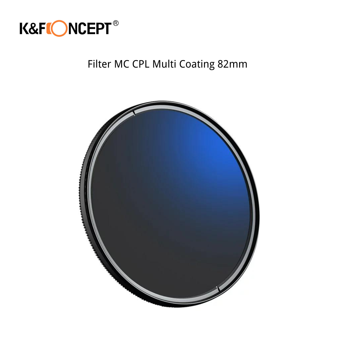 Paket Filter MC CPL Multi Coating 82mm K&F Concept + Lens Filter Adapter Step Up Ring 11 in 1 (26mm - 82mm) K&F Concept